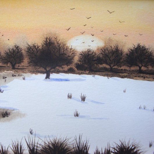 bosgebied sneeuwscand landschap legpuzzel