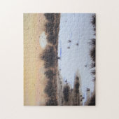 bosgebied sneeuwscand landschap legpuzzel (Verticaal)