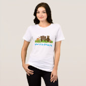 Bosgeboorte Dier Moeder Tri-Blend Shirt (Voorkant volledig)