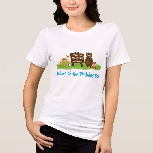 Bosgeboorte Dier Moeder Tri-Blend Shirt (Voorkant)