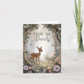 Bosgeboorte van het Kleine Geklekte Hert Bedankkaart (Voorkant)