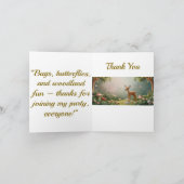 Bosgeboorte van het Kleine Geklekte Hert Bedankkaart (Binnen)