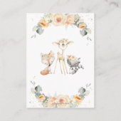 Bosgeel Bloemen Groene Luier Raffle Informatiekaartje (Achterkant)