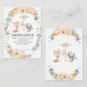 Bosgeel Bloemen Groene Luier Raffle Informatiekaartje (Voorkant / Achterkant)