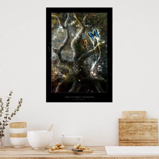 Bosgeest: tegenstand - Poster (Keuken)