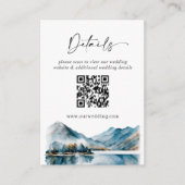 Bosgegevens over het Elegant Waterverf Mountain Informatiekaartje (Voorkant)