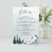 Bosgegevens over het Elegant Waterverf Mountain Informatiekaartje (Staand voorkant)