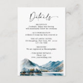 Bosgegevens over het Elegant Waterverf Mountain Informatiekaartje (Voorkant)