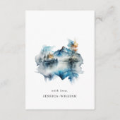 Bosgegevens over het Elegant Waterverf Mountain Informatiekaartje (Achterkant)