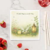 Bosgloed Babyshower Uitnodiging | Vuurvlieg Pot Servet (Insitu)