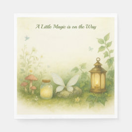 Bosgloed Babyshower Uitnodiging | Vuurvlieg Pot Servet