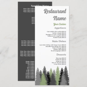 Bosgrijs, Restaurant Slimline Menu