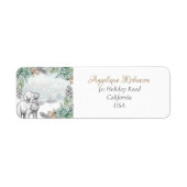 Bosgrijze Beren Woodland Trees kerst Etiket (Voorkant)