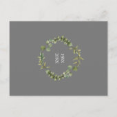 Bosgroen 25e verjaardag Save the Date Briefkaart (Achterkant)