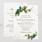 Bosgroen Alles in Eén Christelijke Bruiloft Kaart (Voorkant / Achterkant)