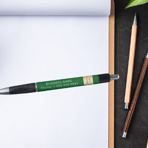 Bosgroen bedrijfslogo naam telefoon pen