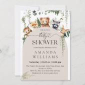 Bosgroen Boho Modern Neutraal Baby shower Kaart (Voorkant)