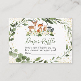 Bosgroen Bos Dierlijke Luier Raffle Kaart