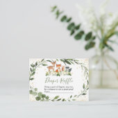 Bosgroen Bos Dierlijke Luier Raffle Kaart (Staand voorkant)