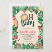 Bosgroen bos met stutbos Oh baby shower Kaart (Voorkant)