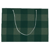Bosgroen Buffalo Plaid Groot Cadeauzakje (Achterkant)