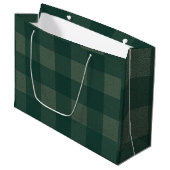 Bosgroen Buffalo Plaid Groot Cadeauzakje (Voorkant Gekanteld)