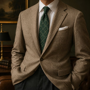Bosgroen Champagne Heritage Jacquard Stropdas