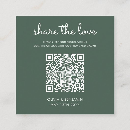 Bosgroen | Deel de Love QR-code Informatiekaartje (Voorkant)