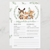 Bosgroen Dierlijke Baby voorspellingen & advies (Voorkant / Achterkant)