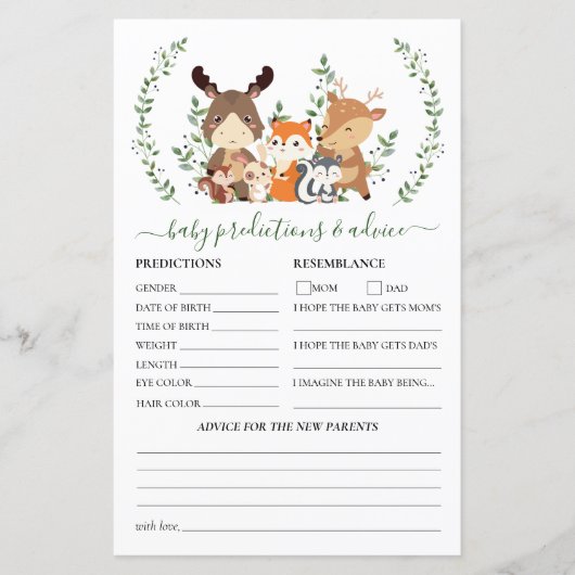 Bosgroen Dierlijke Baby voorspellingen & advies (Voorkant)