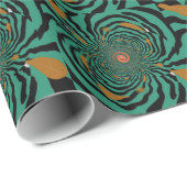 Bosgroen dimensionaal ontwerp cadeaupapier (Rol Hoek)