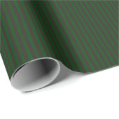 Bosgroen & Donkerbruine Scheve Strepen Cadeaupapier (Rol Hoek)
