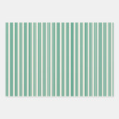 Bosgroen en beige vijf strepen patroon inpakpapier vel (Voorkant 3)