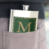 Bosgroen en gouden monogram flacon (Voorbeeld)