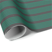 Bosgroen en houtskoolvezel strips cadeaupapier (Rol Hoek)