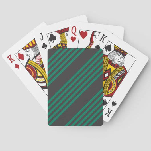 Bosgroen en houtskoolvezel strips pokerkaarten (Achterkant)