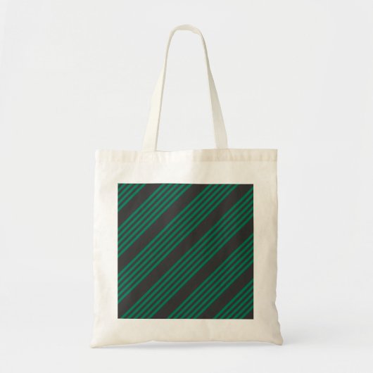 Bosgroen en houtskoolvezel strips tote bag (Voorkant)