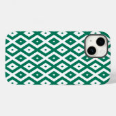 Bosgroen en wit diamantpatroon Case-Mate iPhone case (Achterkant (horizontaal))