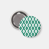 Bosgroen en wit diamantpatroon magneet (Voorkant / Achterkant)