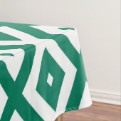 Bosgroen en wit diamantpatroon tafelkleed (Voorbeeld)