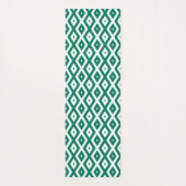 Bosgroen en wit diamantpatroon yogamat (Achterkant)