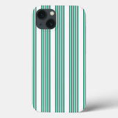 Bosgroen en wit vijf streepjespatroon Case-Mate iPhone case (Achterkant)