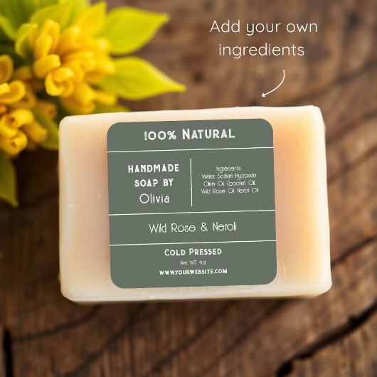 Bosgroen | Etiketten van zeepingrediënten