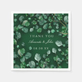 Bosgroen Eucaliptus Rustiek bruiloft evenement Servet (Voorkant)