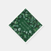 Bosgroen Eucaliptus Rustiek bruiloft evenement Servet (Hoek)