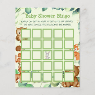 Bosgroen Eucalyptus Baby Shower Bingo Flyer