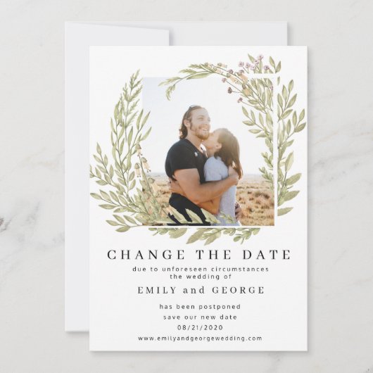 Bosgroen Foto Wijzigingsdatum Kaart (Voorkant)