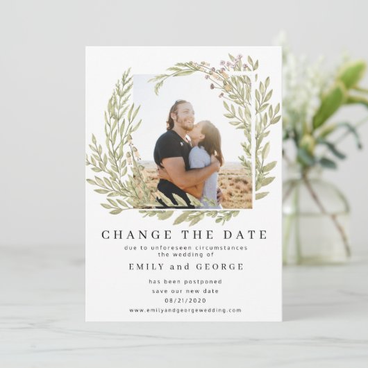 Bosgroen Foto Wijzigingsdatum Kaart (Staand voorkant)