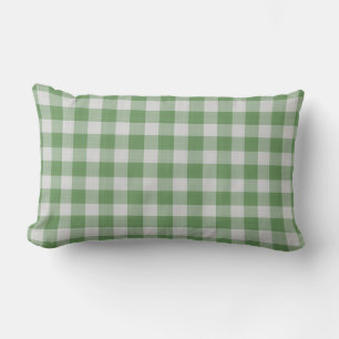 Bosgroen geruite Gingham Plaid Kussen
