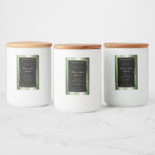 Bosgroen glans glitter lijst productlabel voedselcontainer etiket (Flessen)